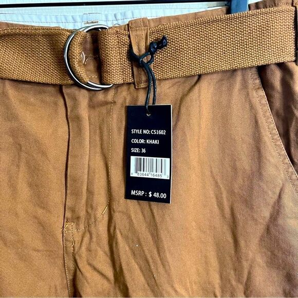 Men's Gray Earth Khaki Cargo Shorts size 36 - Picture 6 of 6